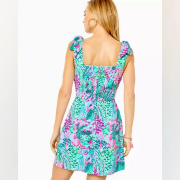 Lilly Pulitzer Linnae Banana Split Dress Romper 14 - Picture 5 of 5